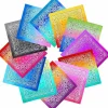12 Pack Novelty Gradient Cotton Bandanas Paisley Print Head Wrap Handkerchief, 2 Style
