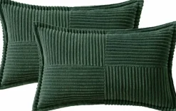 Pack of 2 Boho Striped Corduroy Pillow Covers