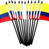 Pack of 12 Colombia Mini Flags – 4"x6" Polyester Desk & Hand Waving Set