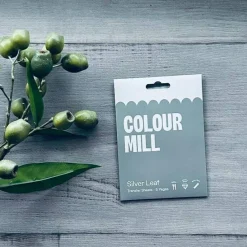 Pack of 5 Colour Mill Edible Silver Leaf Genuine Silver Transfer Sheets 8cm x 8cm