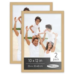 Pack of 2 Natural Picture Frames | Solid Wood | UV-Resistant Acrylic | Easy Gallery Wall Setup