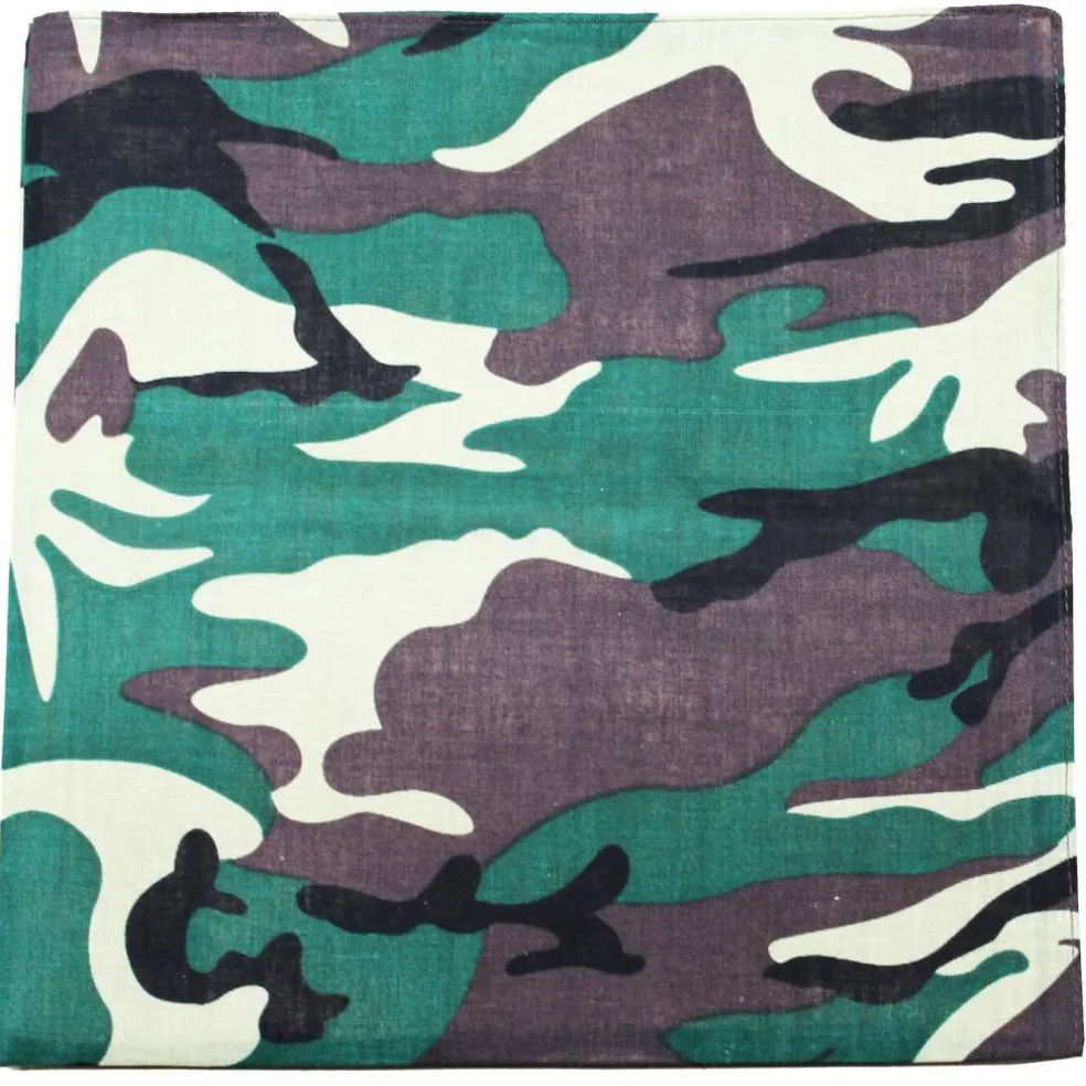 Pack of 100 Solid 100% Cotton Unisex Bandanas - Bulk Wholesale