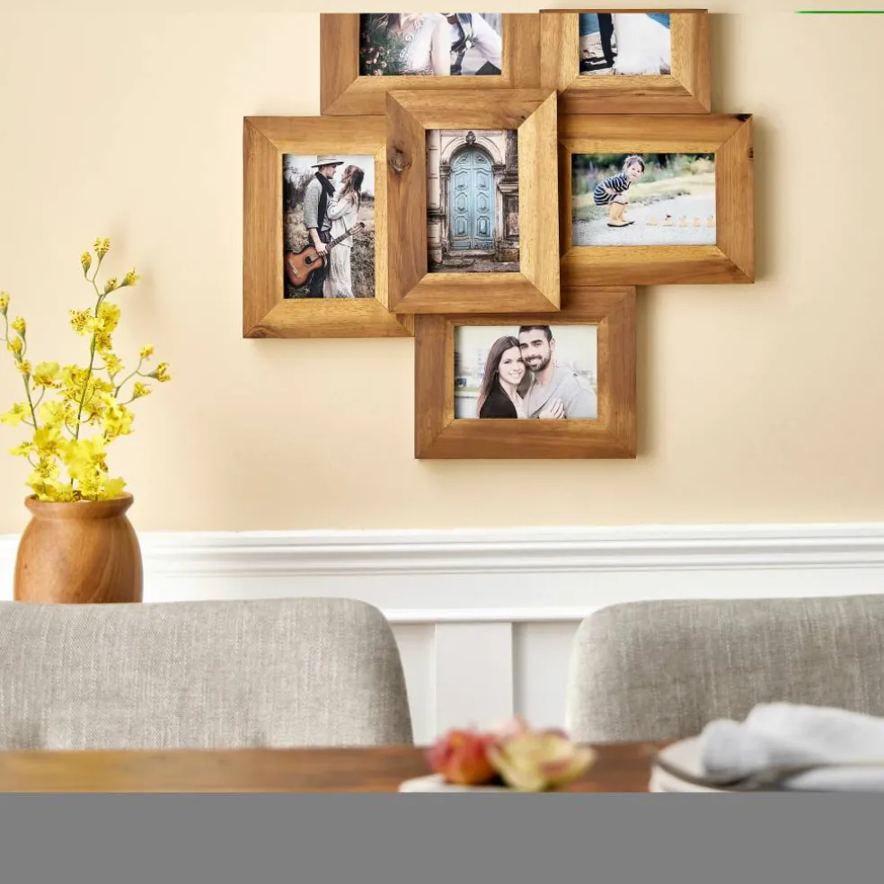 6 Pack: 6 Opening Natural 4" x 6" Collage Frame by Studio Décor®