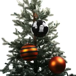 3 Pack 4.72" Orange & Black Halloween Ornaments by Ashland®