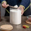 2-Pack 108oz Glass Storage Jars with Airtight Bamboo Lids for Food Storage