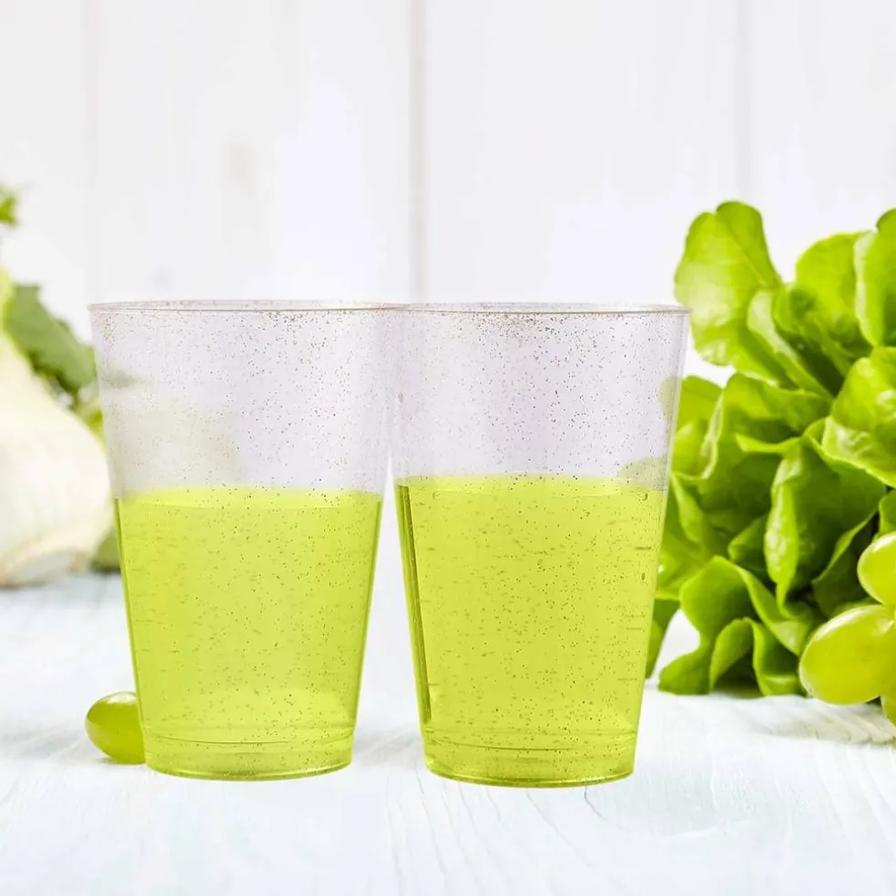 100 Pack 14 oz Plastic Cups - Disposable Heavy-duty Tumblers