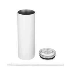 8 Pack: 18.5oz. Skinny Sublimation Tumbler with Straw by Make Market®