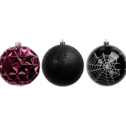 3 Pack 4.72" Pink & Black Halloween Ornaments by Ashland®