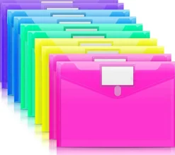 10 Pack Plastic Envelopes Poly Envelopes (Multicolored)