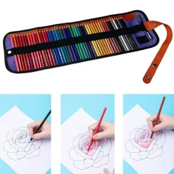 76 Pack Premium Artist Pencil Set, Pencils Set with Canvas Wrap for Drawing Adult Coloring Books Artist Beginner Teens School Travel Birthday Gifts Art Drawing Supplies, Oil based Color Pencils