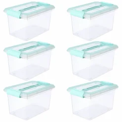 6 Pack: 6.2qt. Storage Bin with Lid by Simply Tidy™
