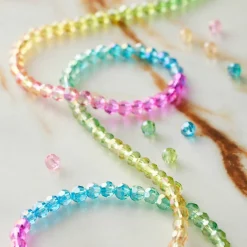 12 Pack: Rainbow Glass Faceted Round Beads, 3.5mm by Bead Landing™