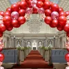 60 Pack Red Balloons with Red Confetti Balloons 12 Inch Premium Latex Balloon Kit with Red Ribbon and Balloon Strip for Christmas Valentine's Day Birthday Wedding Party Decorations