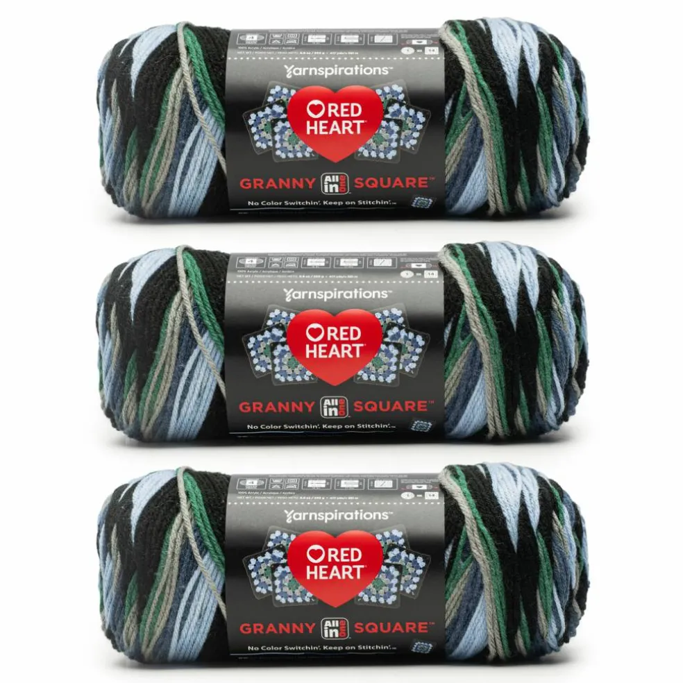 3 Pack Red Heart® All in One™ Granny Square™ Yarn