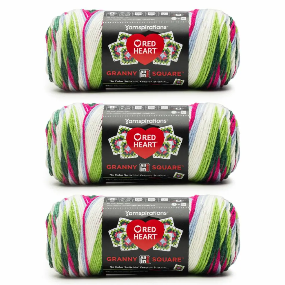 3 Pack Red Heart® All in One™ Granny Square™ Yarn