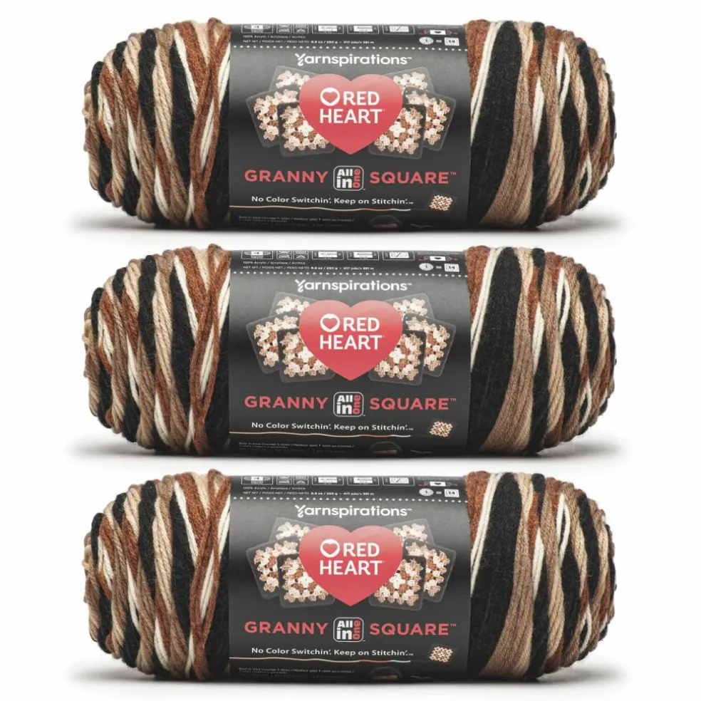 3 Pack Red Heart® All in One™ Granny Square™ Yarn
