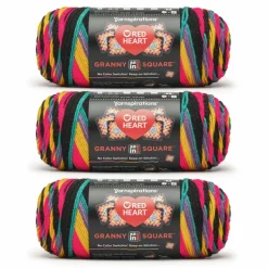 3 Pack Red Heart® All in One™ Granny Square™ Yarn