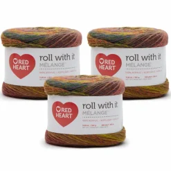 3 Pack Red Heart® Roll With It Melange™ Yarn