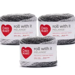 3 Pack Red Heart® Roll With It Melange™ Yarn