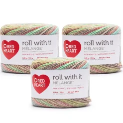3 Pack Red Heart® Roll With It Melange™ Yarn