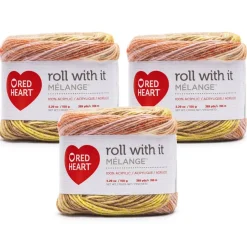 3 Pack Red Heart® Roll With It Melange™ Yarn
