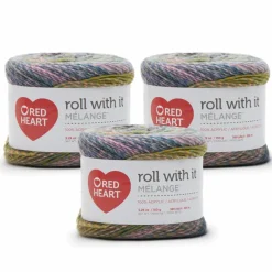 3 Pack Red Heart® Roll With It Melange™ Yarn