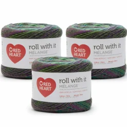 3 Pack Red Heart® Roll With It Melange™ Yarn