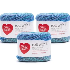 3 Pack Red Heart® Roll With It Melange™ Yarn