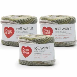 3 Pack Red Heart® Roll With It Melange™ Yarn