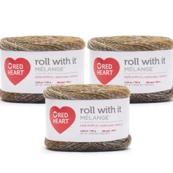 3 Pack Red Heart® Roll With It Melange™ Yarn