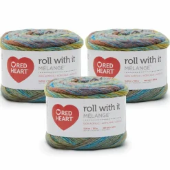 3 Pack Red Heart® Roll With It Melange™ Yarn