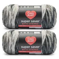 2 Pack Red Heart® Super Saver® Bitty Stripes™ Yarn