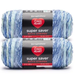 2 Pack Red Heart® Super Saver® Bitty Stripes™ Yarn