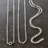9 Pack: Rhodium Flat Oval Chain Necklaces by Bead Landing™