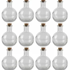 12 Pack: Round Glass Bottle with Cork by Ashland™
