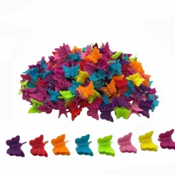 100 Packs Assorted Color Butterfly Hair Clips, Beautiful Mini Clips Accessories for Women and Girls, (Multicolor)