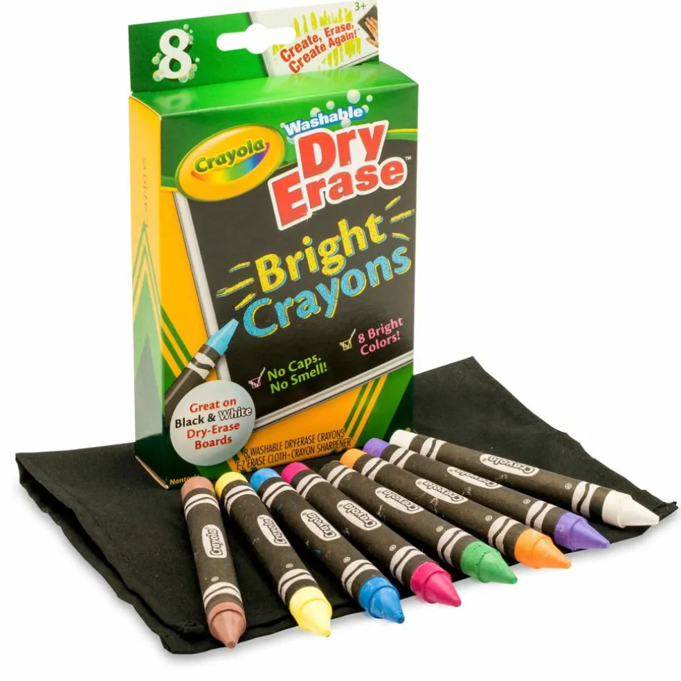 6 Packs: 8 ct. (48) Crayola® Washable Dry Erase Bright Crayons