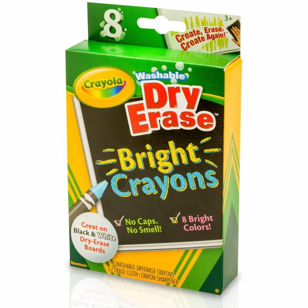 6 Packs: 8 ct. (48) Crayola® Washable Dry Erase Bright Crayons