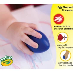 3 Packs: 3 ct. (9) My First Crayola® Washable Palm-Grasp Crayons