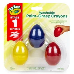 3 Packs: 3 ct. (9) My First Crayola® Washable Palm-Grasp Crayons