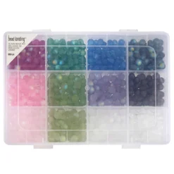 6 Packs: 960 ct. (5,760 total) Aurora Borealis Glass Bead Mix, 8mm by Bead Landing™