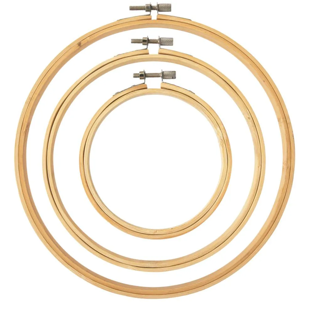 12 Packs: 3 ct. (36 total) Bamboo Hoop Set by Loops & Threads™