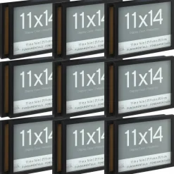 9 Packs: 2 ct. (18 total) Black Fundamentals 11" x 14" Display Cases by Studio Décor®