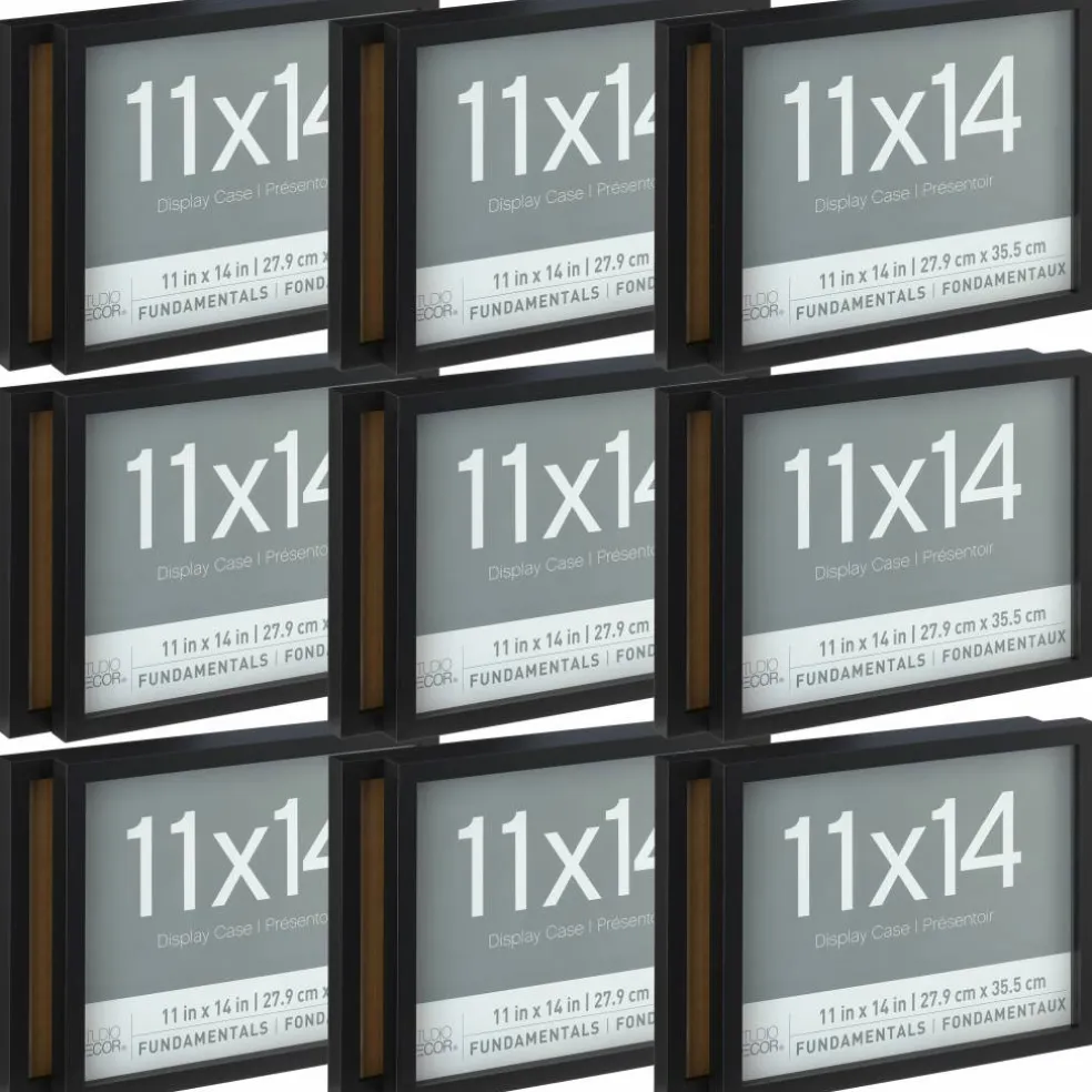 9 Packs: 2 ct. (18 total) Black Fundamentals 11" x 14" Display Cases by Studio Décor®