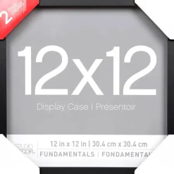 9 Packs: 2 ct. (18 total) Black Fundamentals 12" x 12" Display Case by Studio Décor®