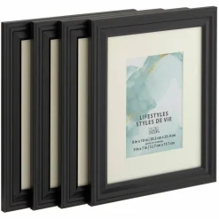 8 Packs: 4 ct. (32 total) Black 5" x 7" Frame with Mat, Lifestyles by Studio Décor®
