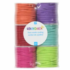 12 Packs: 6 ct. (72 total) Bright Faux Suede Cording by Creatology™