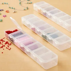 12 Packs: 3 ct. (36 total) Clear 7-Compartment Jewelry Storage Boxes by Bead Landing™