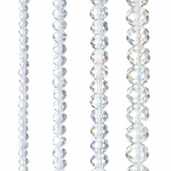 12 Packs: 4 ct. (48 total) Clear Faceted Glass Rondelle Beads by Bead Landing™