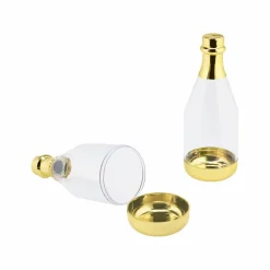 8 Packs: 12 ct. (96 total) Clear & Gold Favor Bottles by Celebrate It™